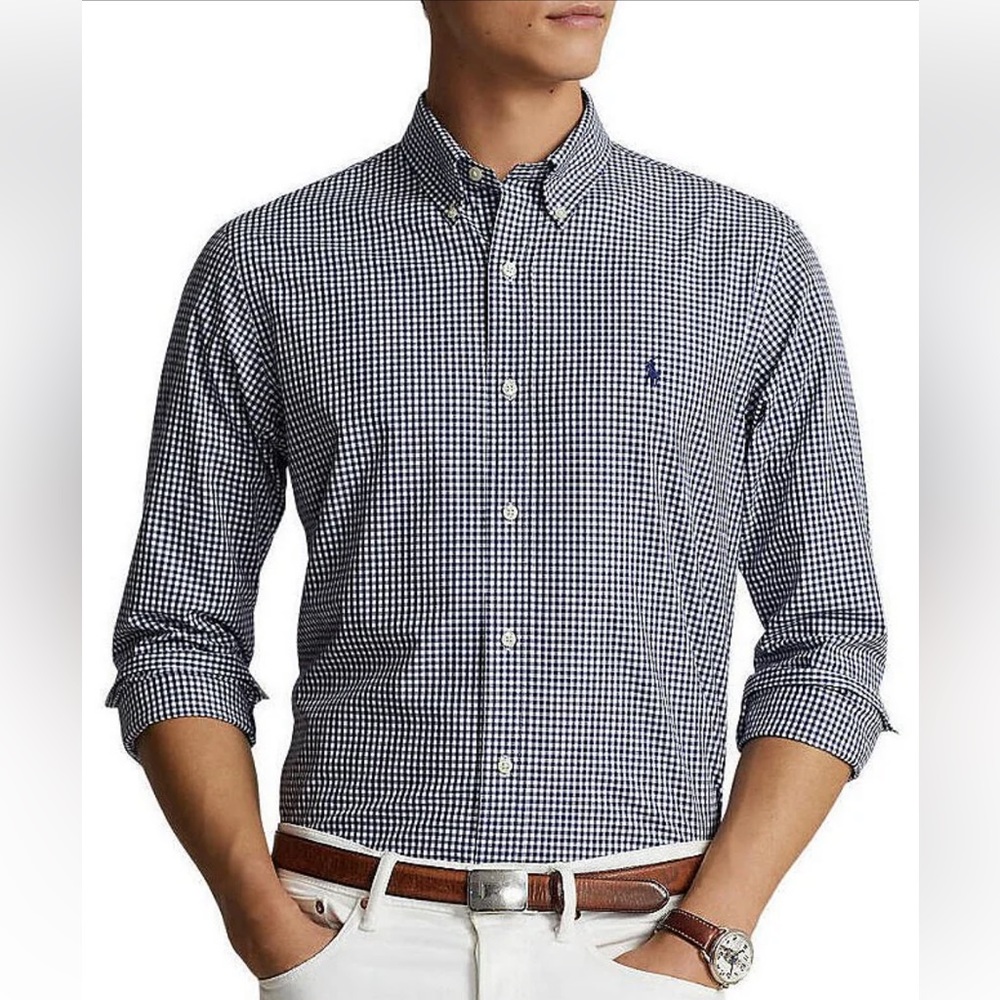 NWT Men’s Ralph Lauren Gingham Button-up
